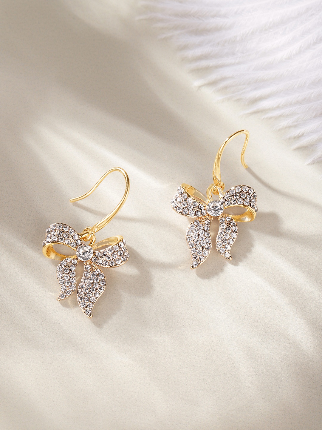 

DressBerry Bow Design Drop Earrings, Gold