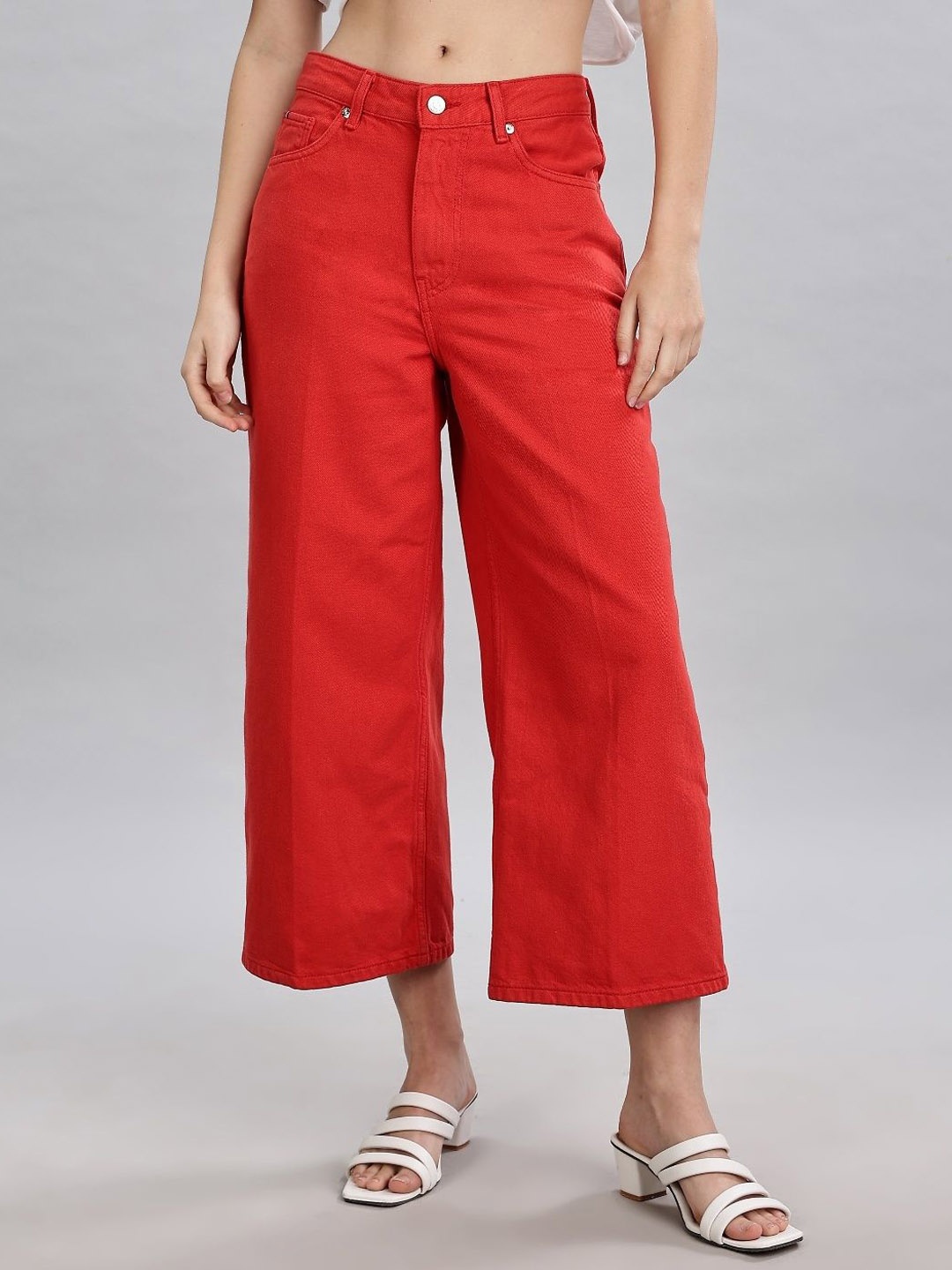 

Tommy Hilfiger Women Wide Leg Jeans, Red