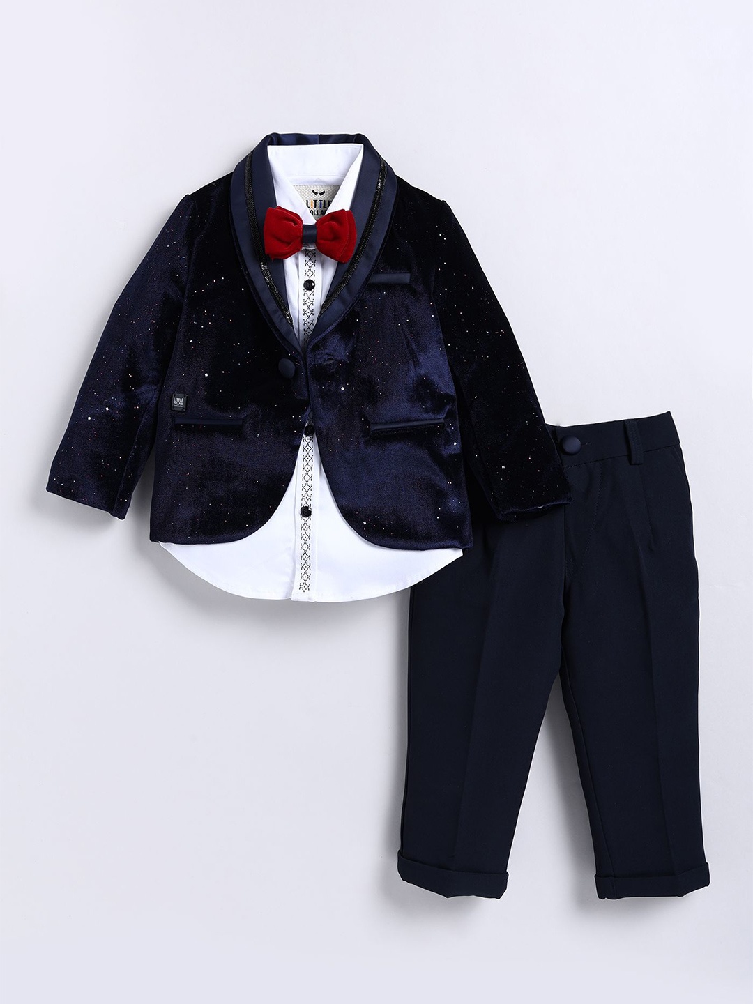 

LITTLE COLLARS 3-Piece Single-Breasted Suits, Blue