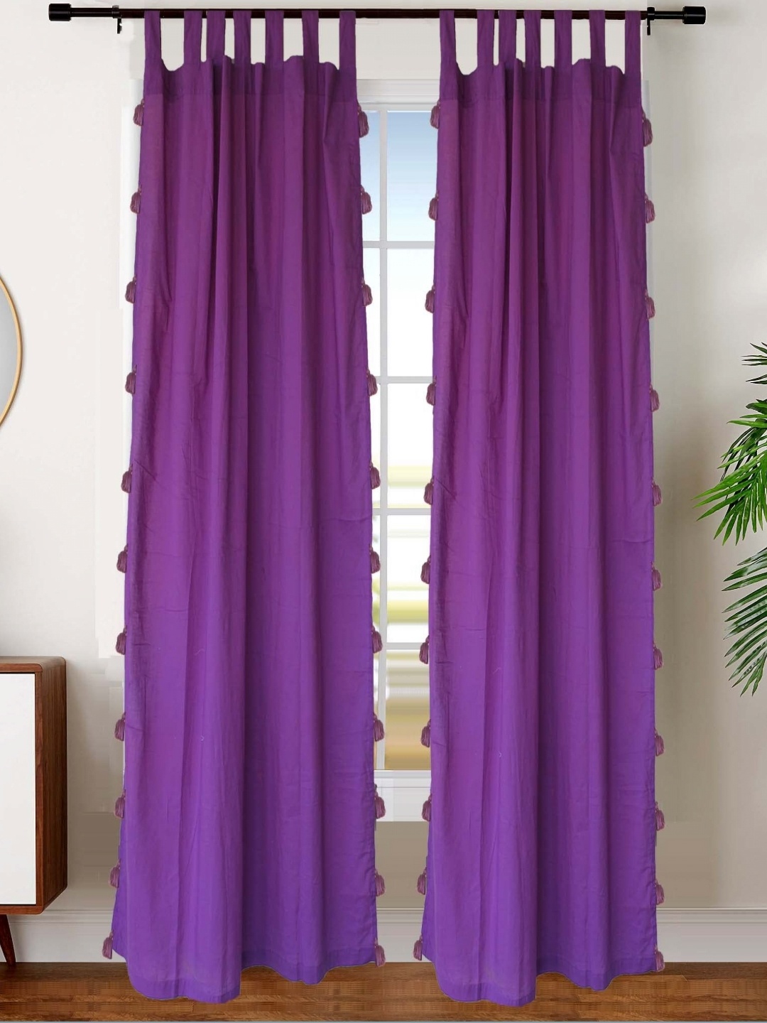 

Dekor World Multicoloured Set of 2 Sheer Long Door Curtain, Multi