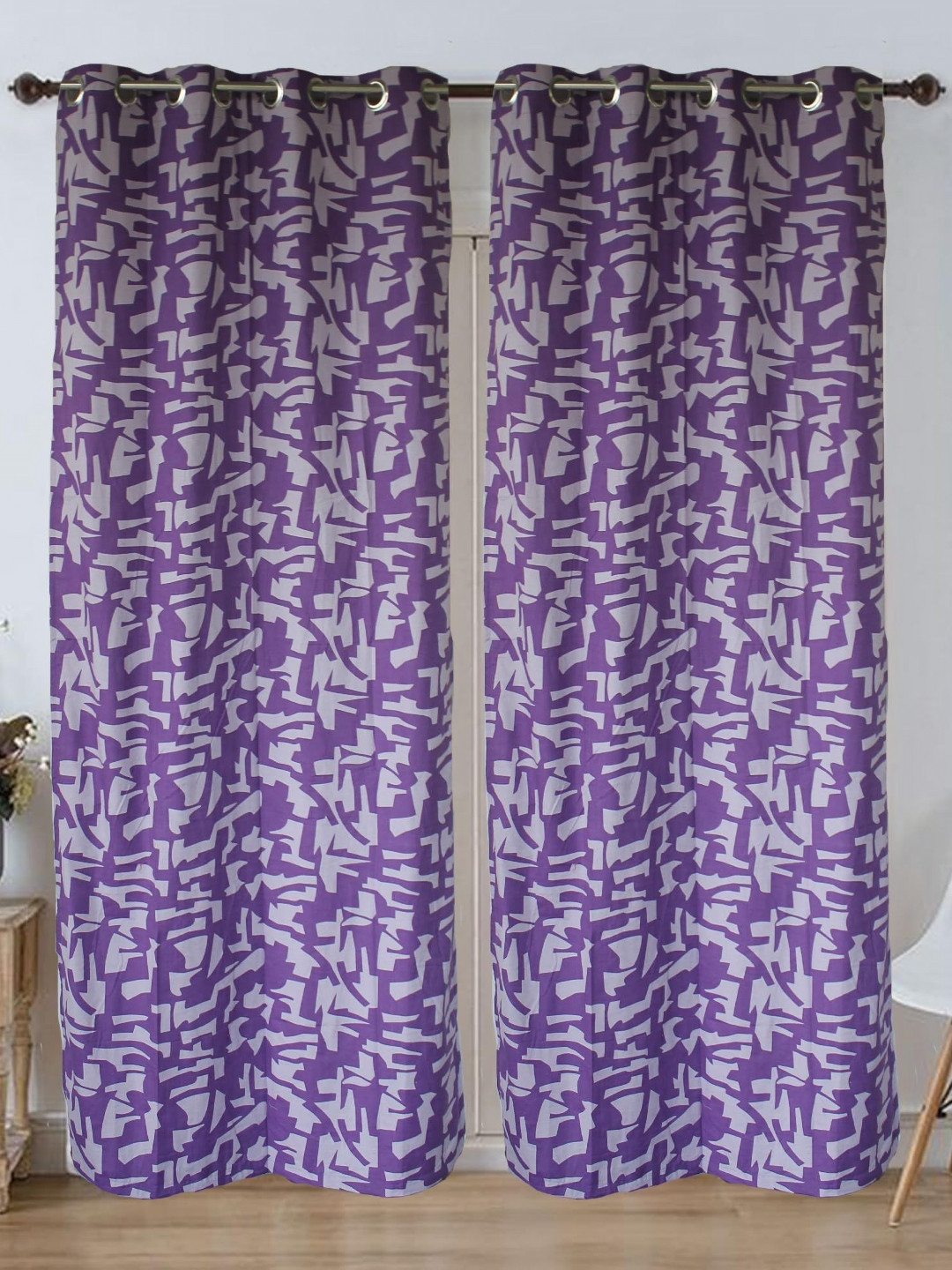 

Dekor World Multicoloured Set of 2 Long Door Curtain, Multi