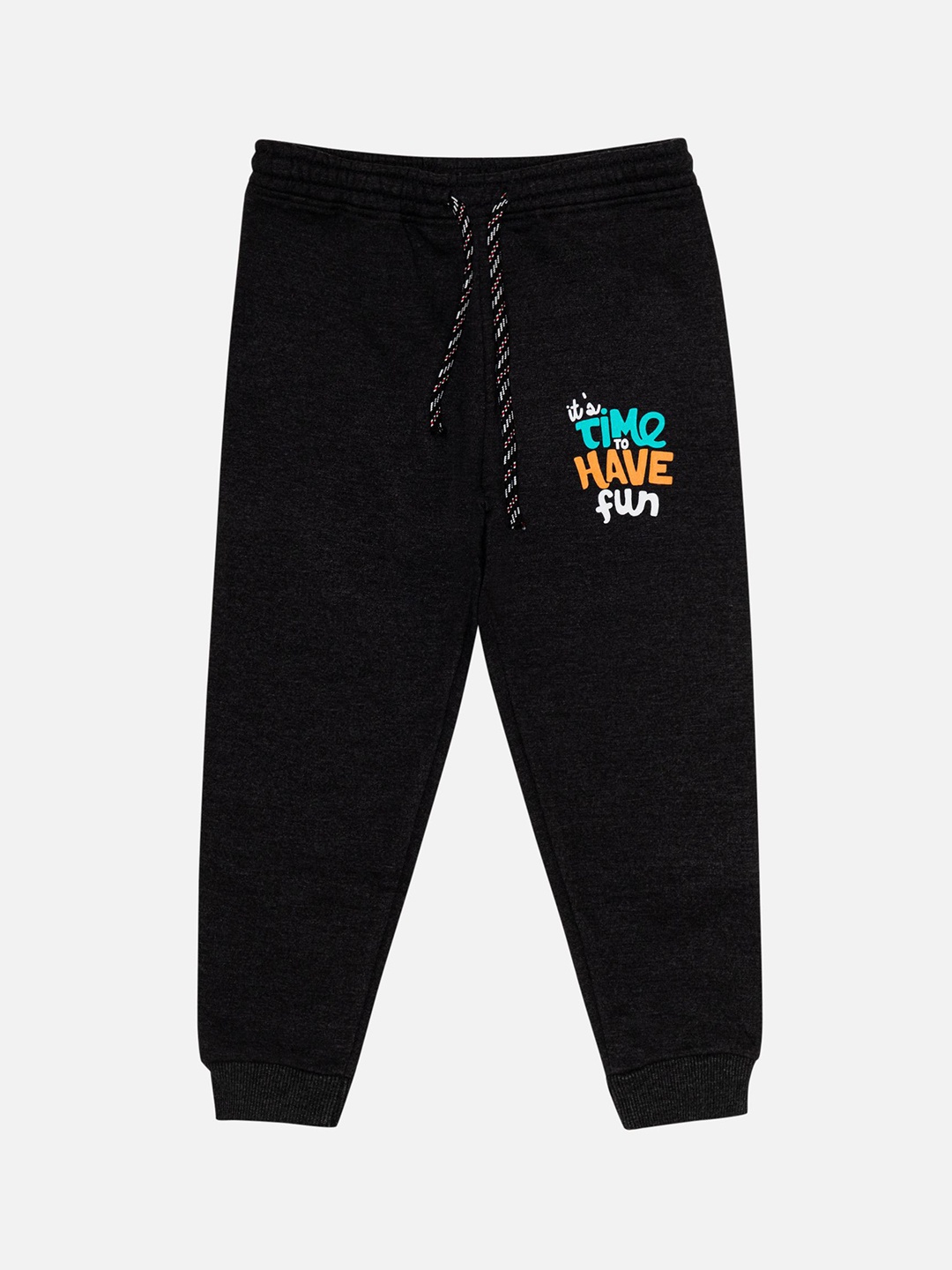 

Bodycare Boys Printed Mid Rise Joggers, Charcoal