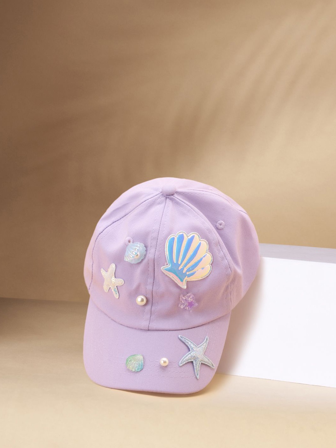 

Pantaloons Junior Girls Embroidered Baseball Cap, Lavender