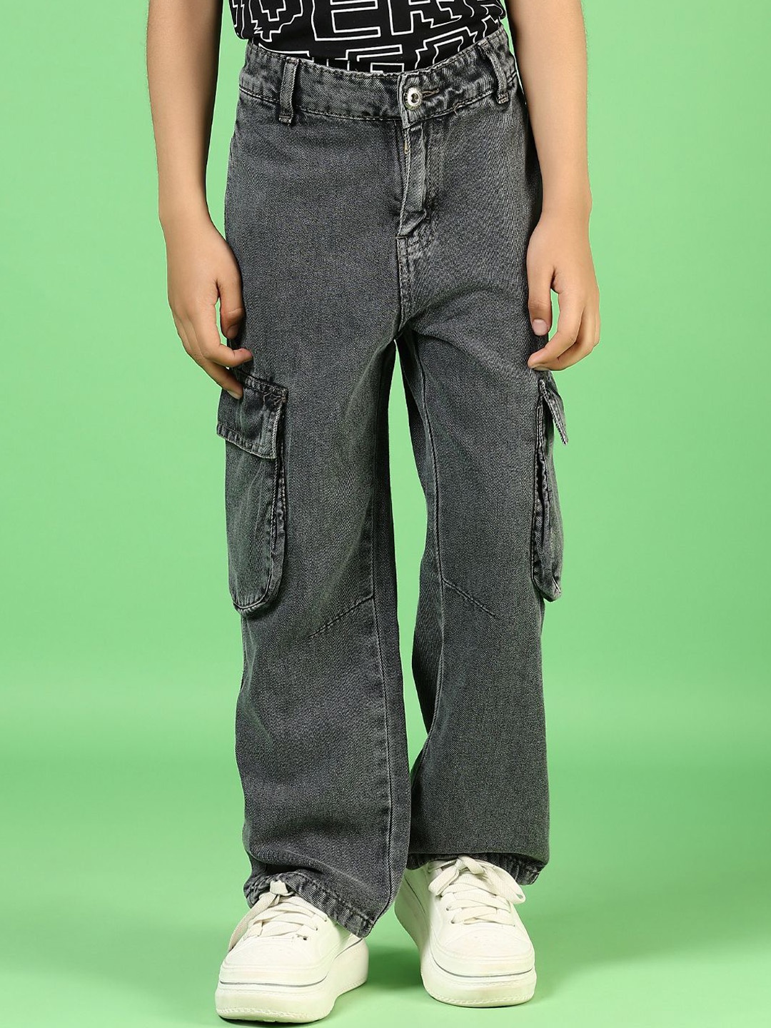 

V-Mart Boys Light Fade Jeans, Grey