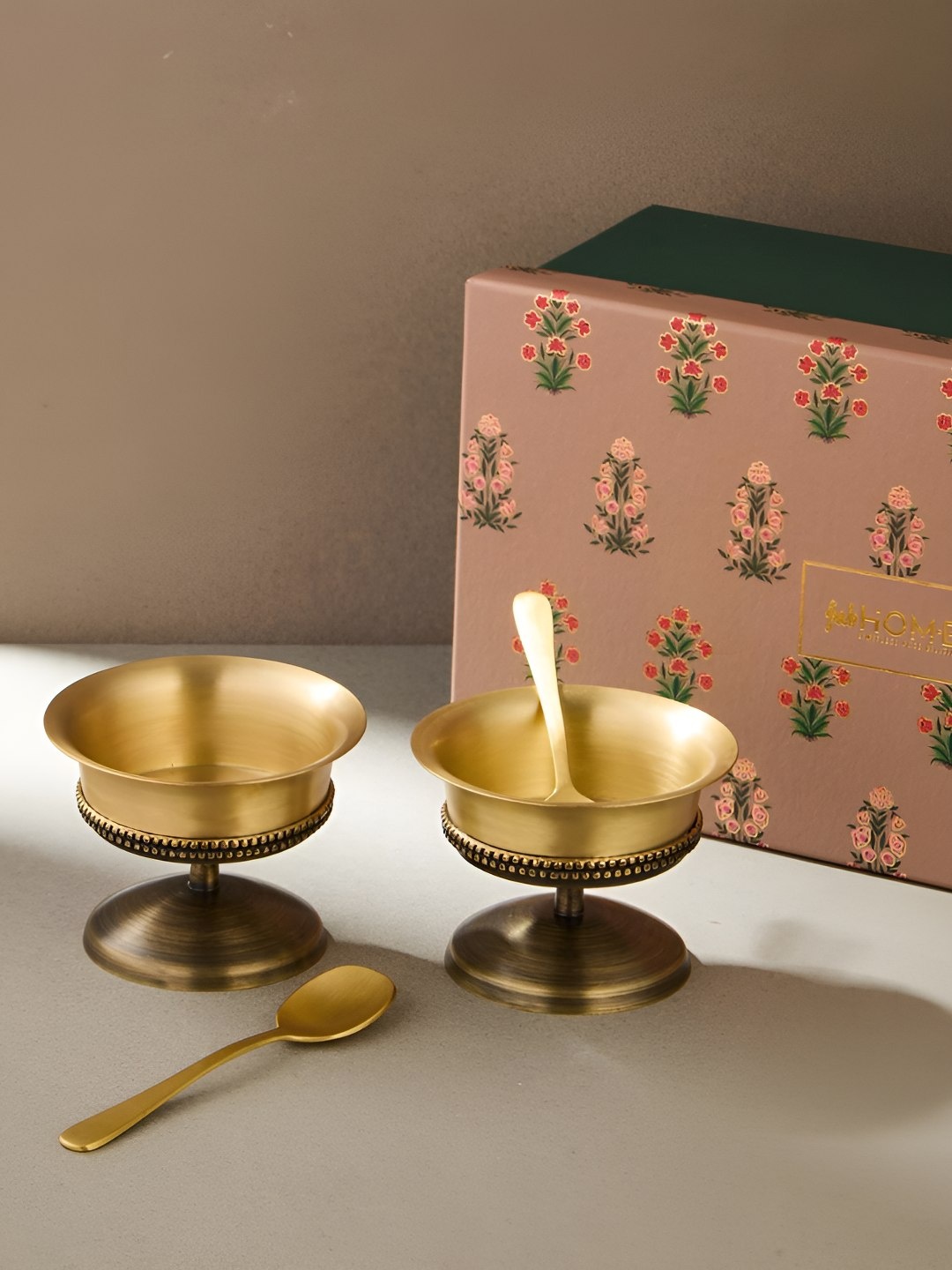 

Fabindia Gold-Toned 2025 4 Pieces Brass Easy to Clean Dip Bowl