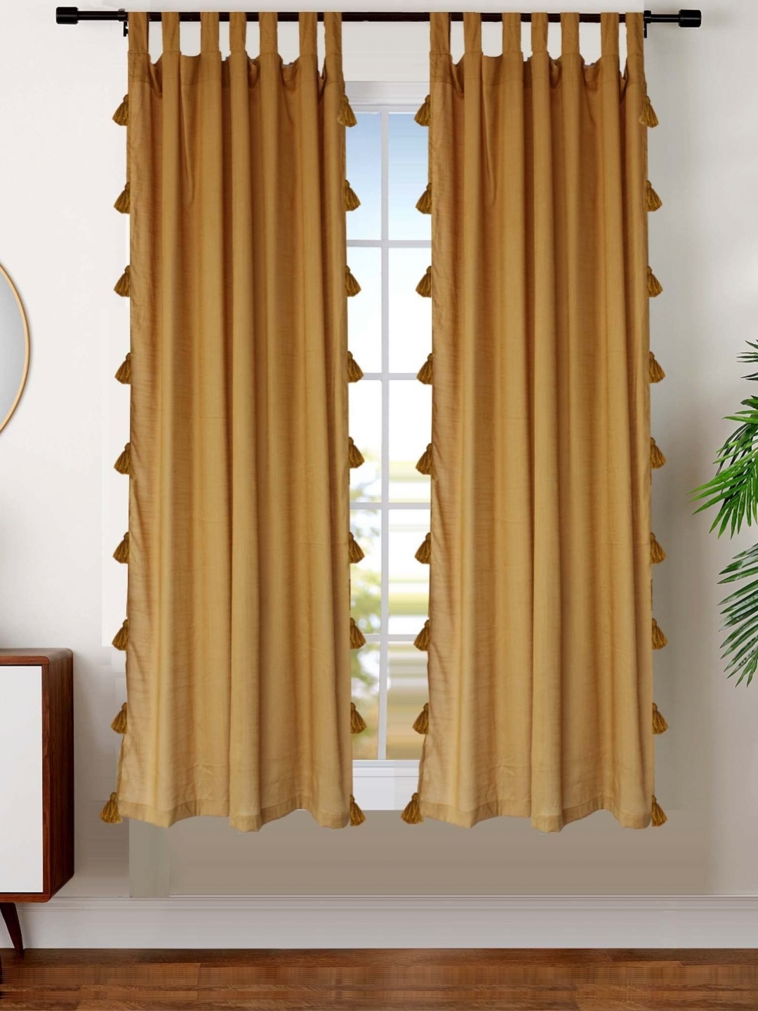 

Dekor World Multicoloured Set of 2 Sheer Window Curtain, Multi
