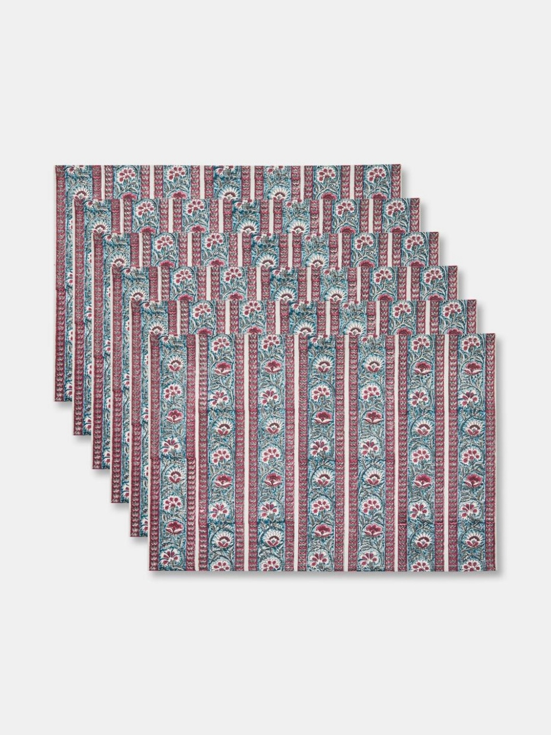 

Fabindia 6-Pcs Red Printed Table Placemats