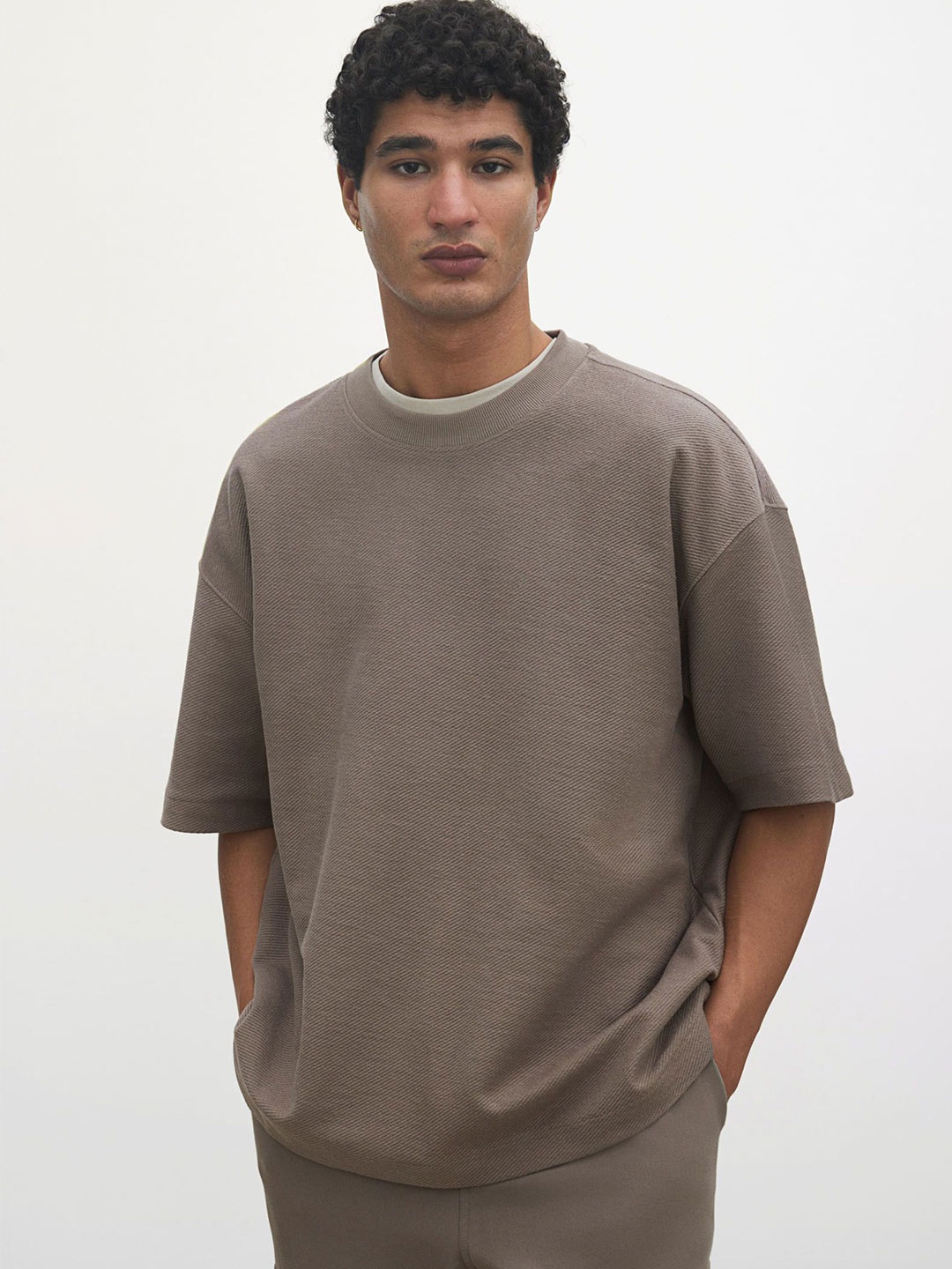 

H&M Oversized Fit T-Shirt, Beige
