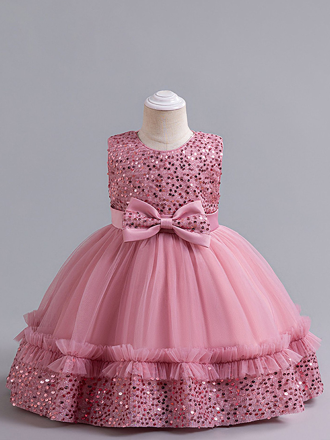 

LULU & SKY Embellished Fit & Flare Dress, Pink