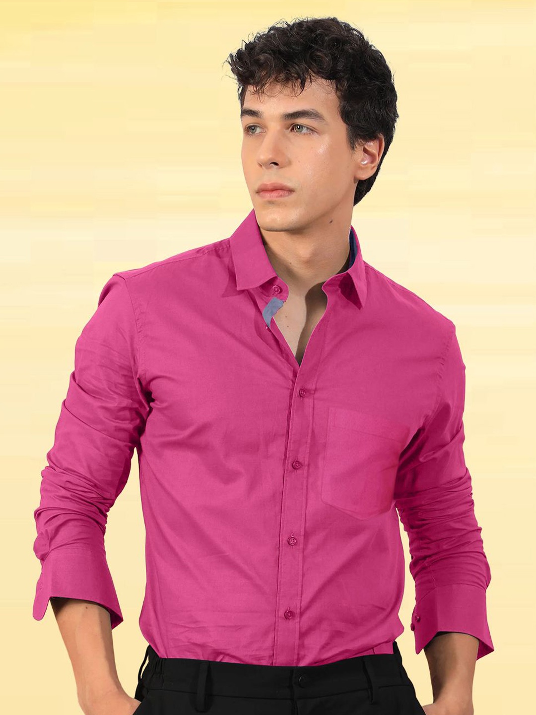 

Moda Rapido Men Standard Opaque Formal Shirt, Pink