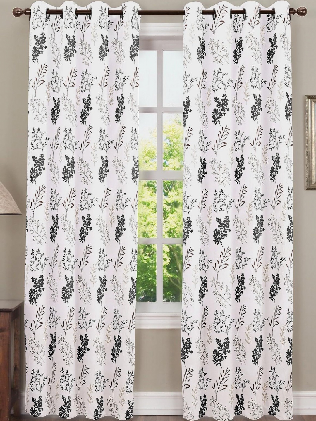 

Dekor World Multicoloured Set of 2 Floral Long Door Curtain, Multi
