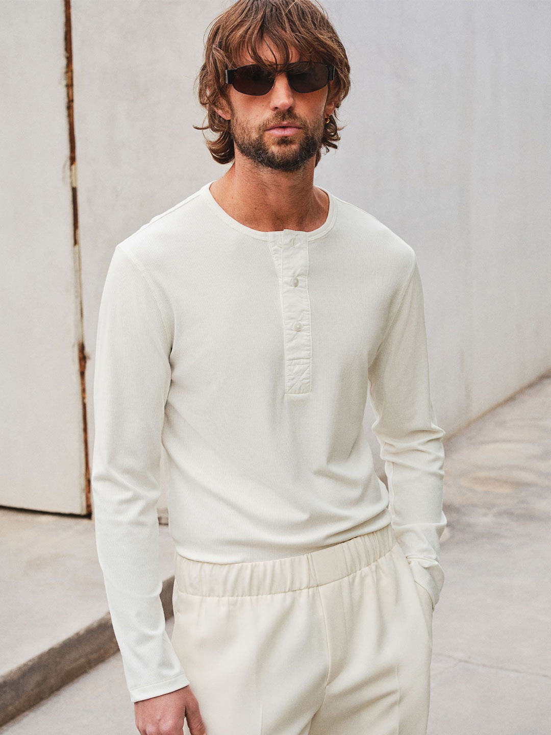 

H&M Slim Fit Ribbed Jersey Top, White