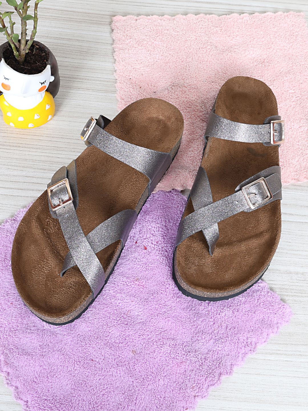 

MOZAFIA Women Core with Buckles Flats, Multi