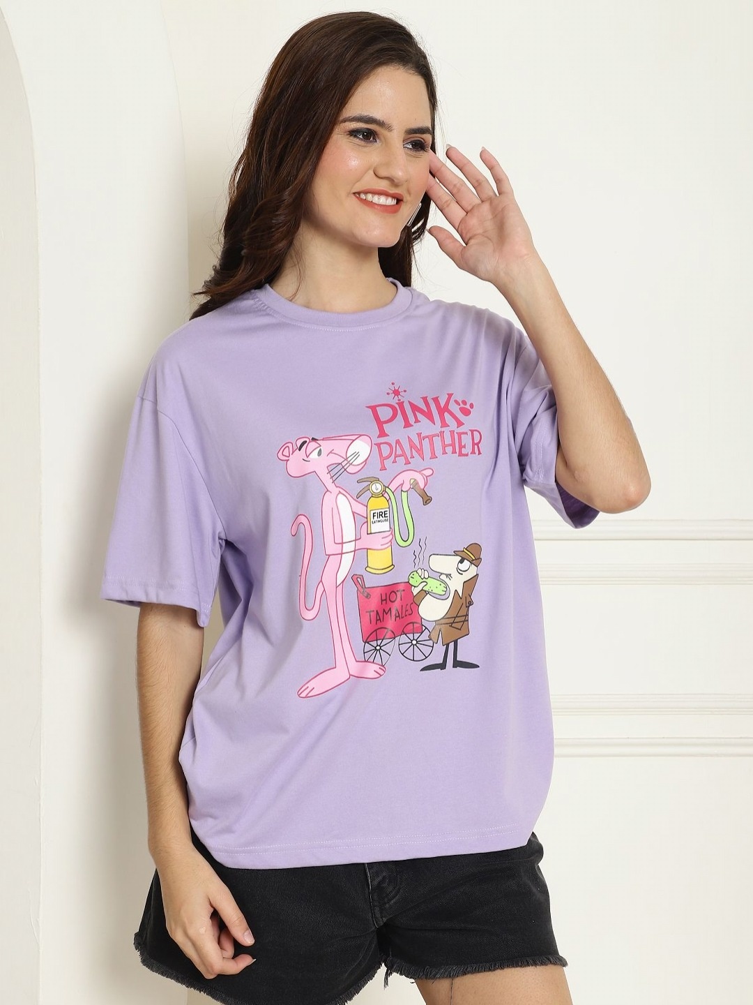 

Dreambe Women Printed T-shirt, Purple