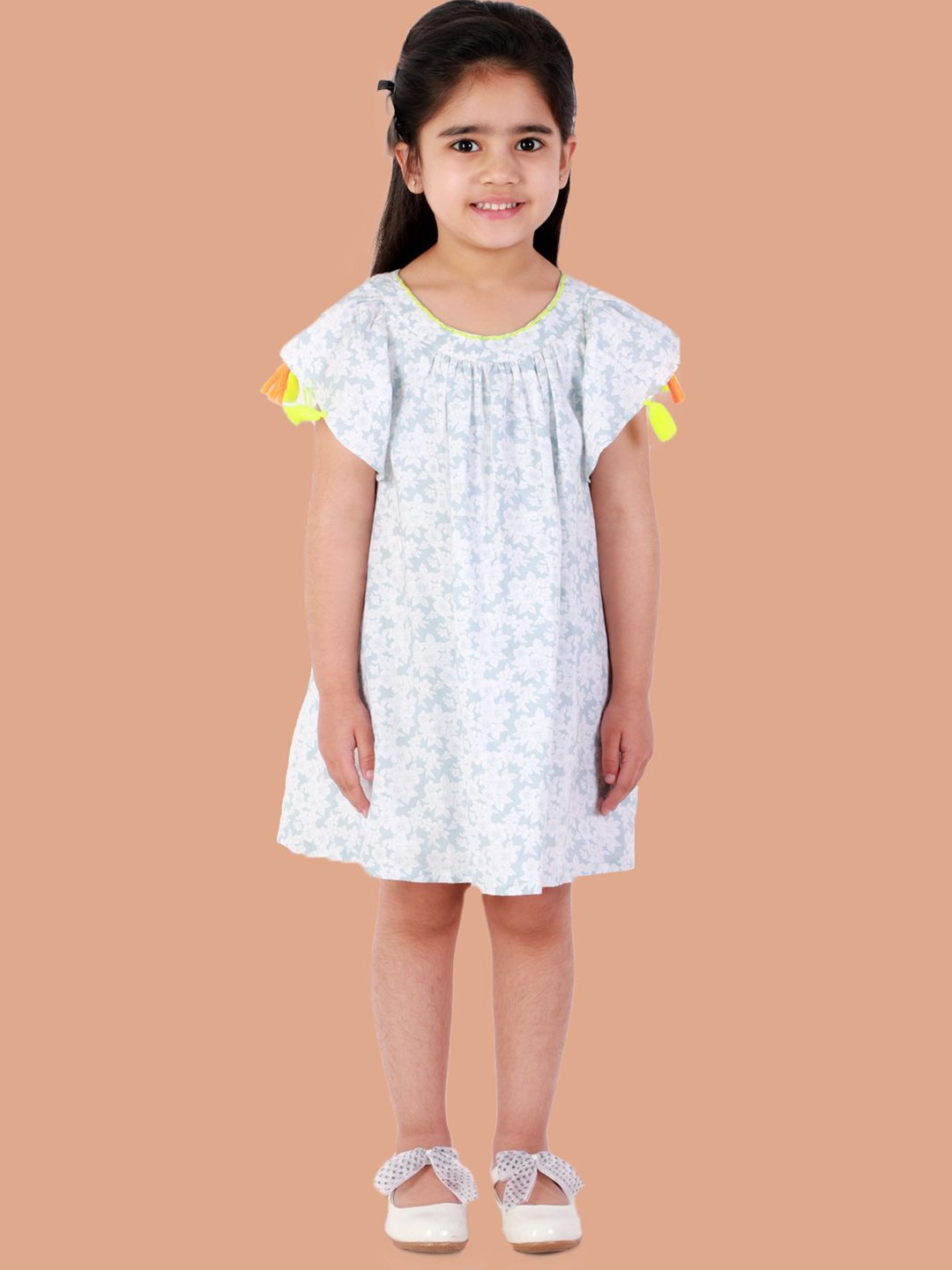 

LIL DRAMA Floral Print A-Line Dress, White