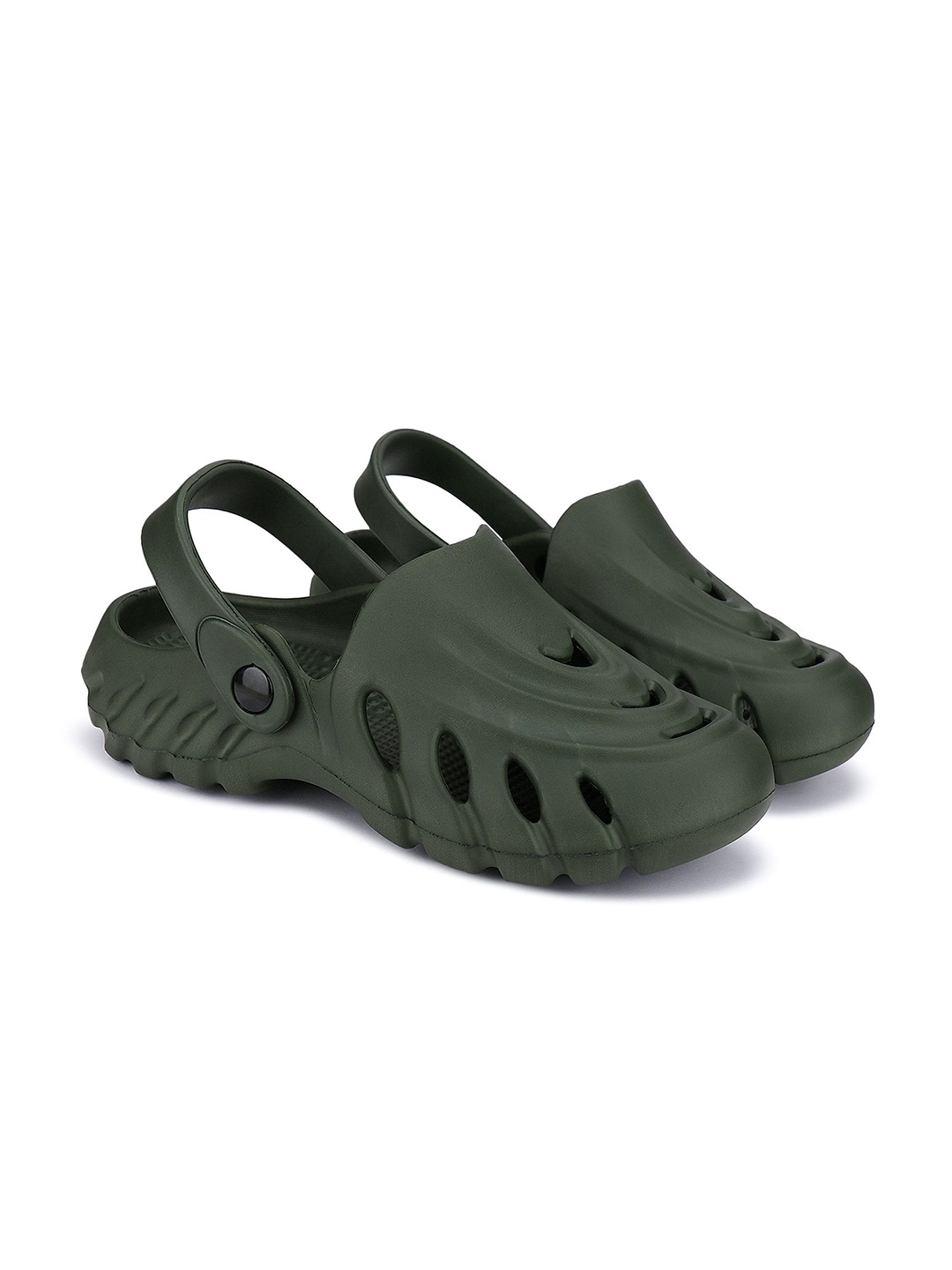 

DRACKFOOT Men Clogs Flip-Flops, Olive