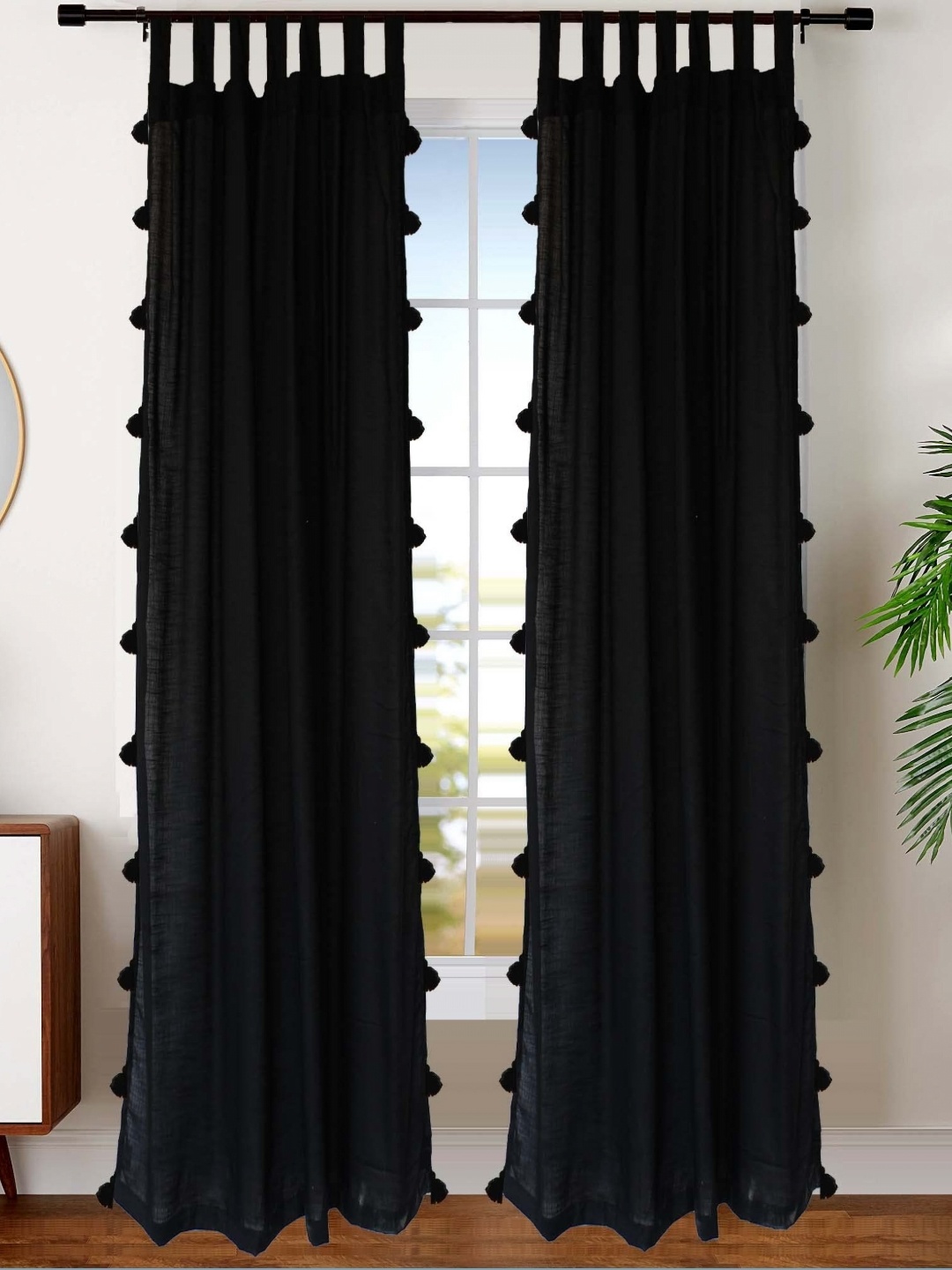 

Dekor World Multicoloured Set of 2 Sheer Door Curtain, Multi