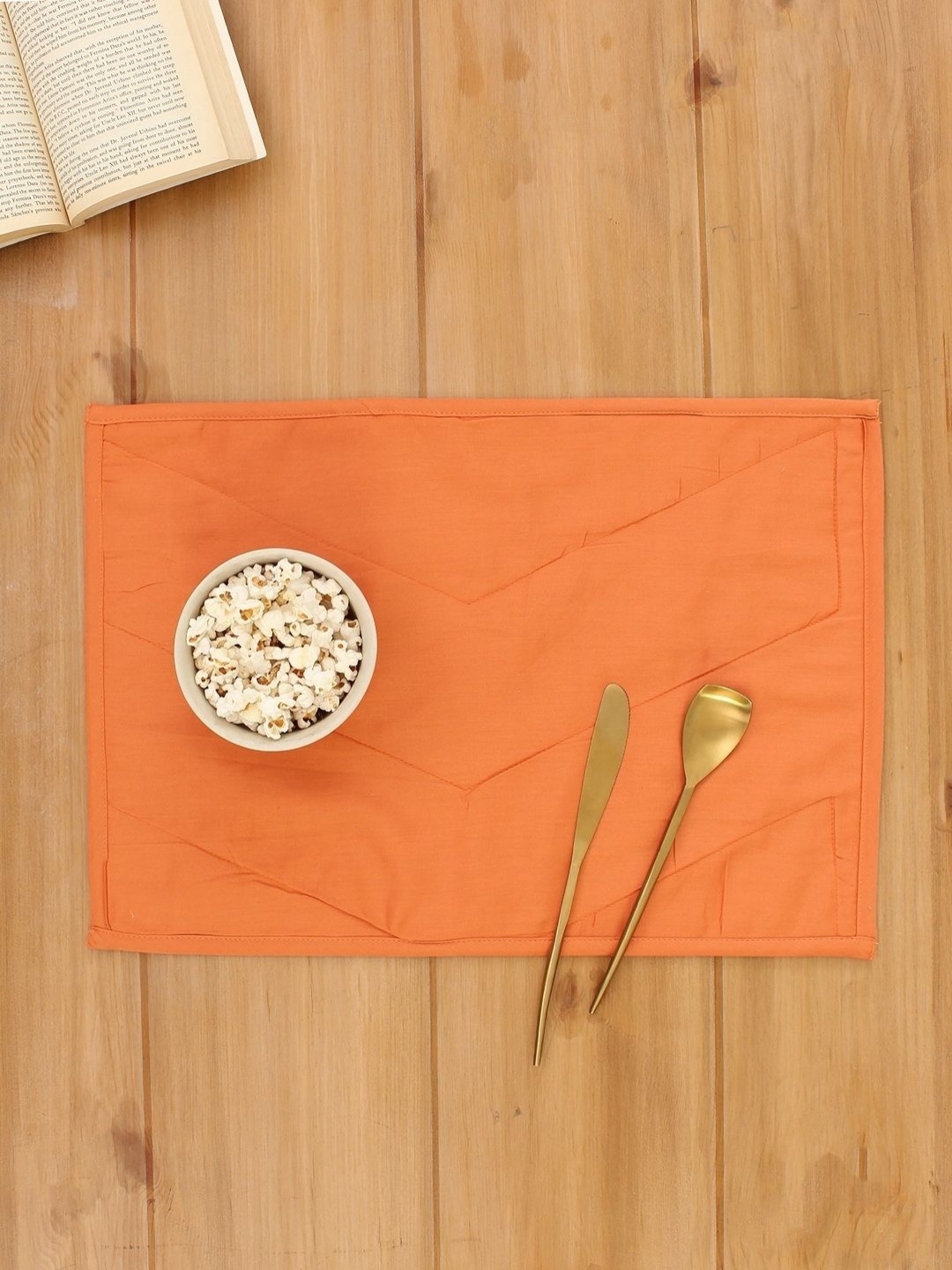 

House This 2-Pcs Orange - Colored Printed Table Placemats