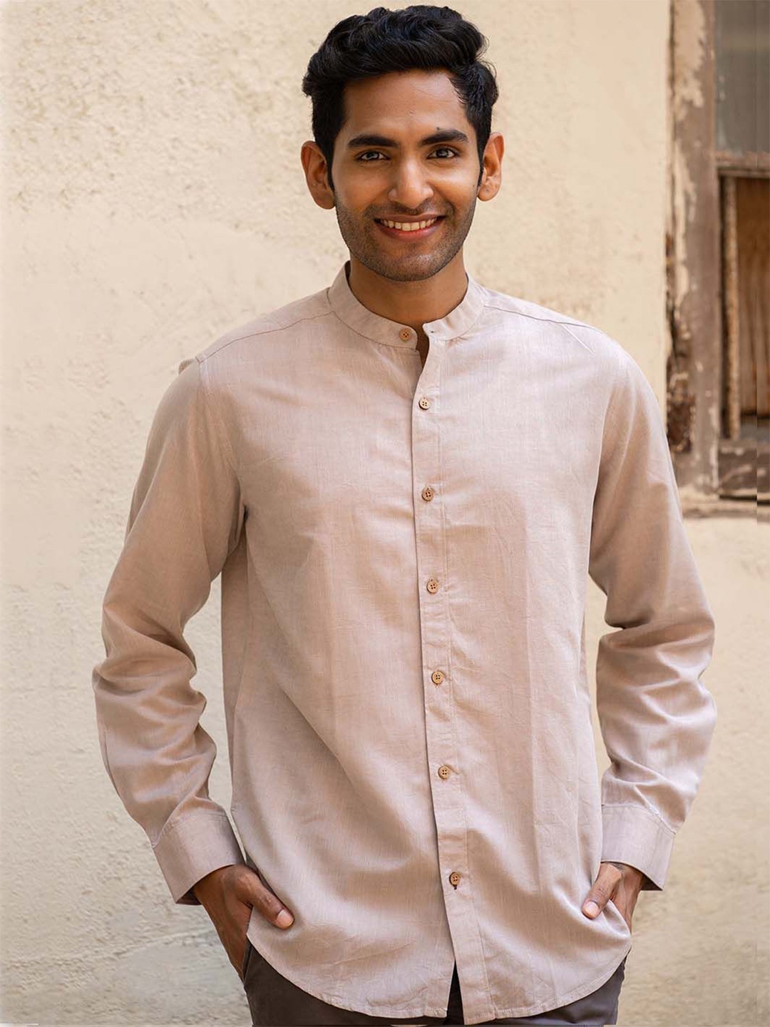 

Earthy Route Men Comfort Opaque Formal Shirt, Brown