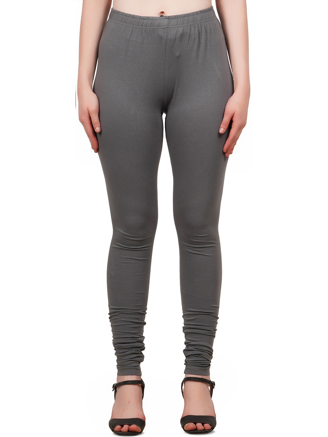 

TRAZO Cotton Mid-Rise Ankle-Length Leggings, Grey