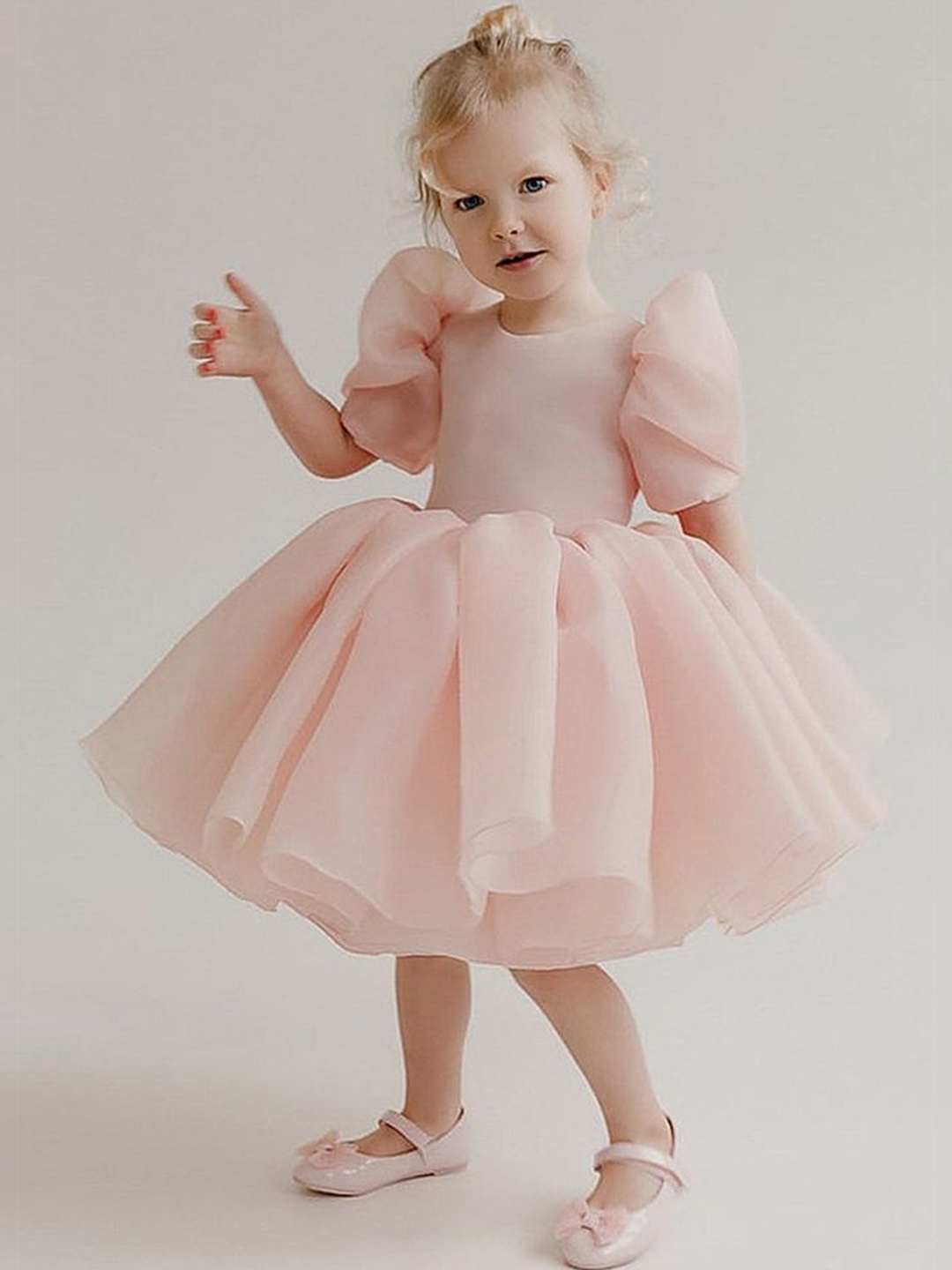 

LULU & SKY Flutter Sleeve Fit & Flare Mini Dress, Pink