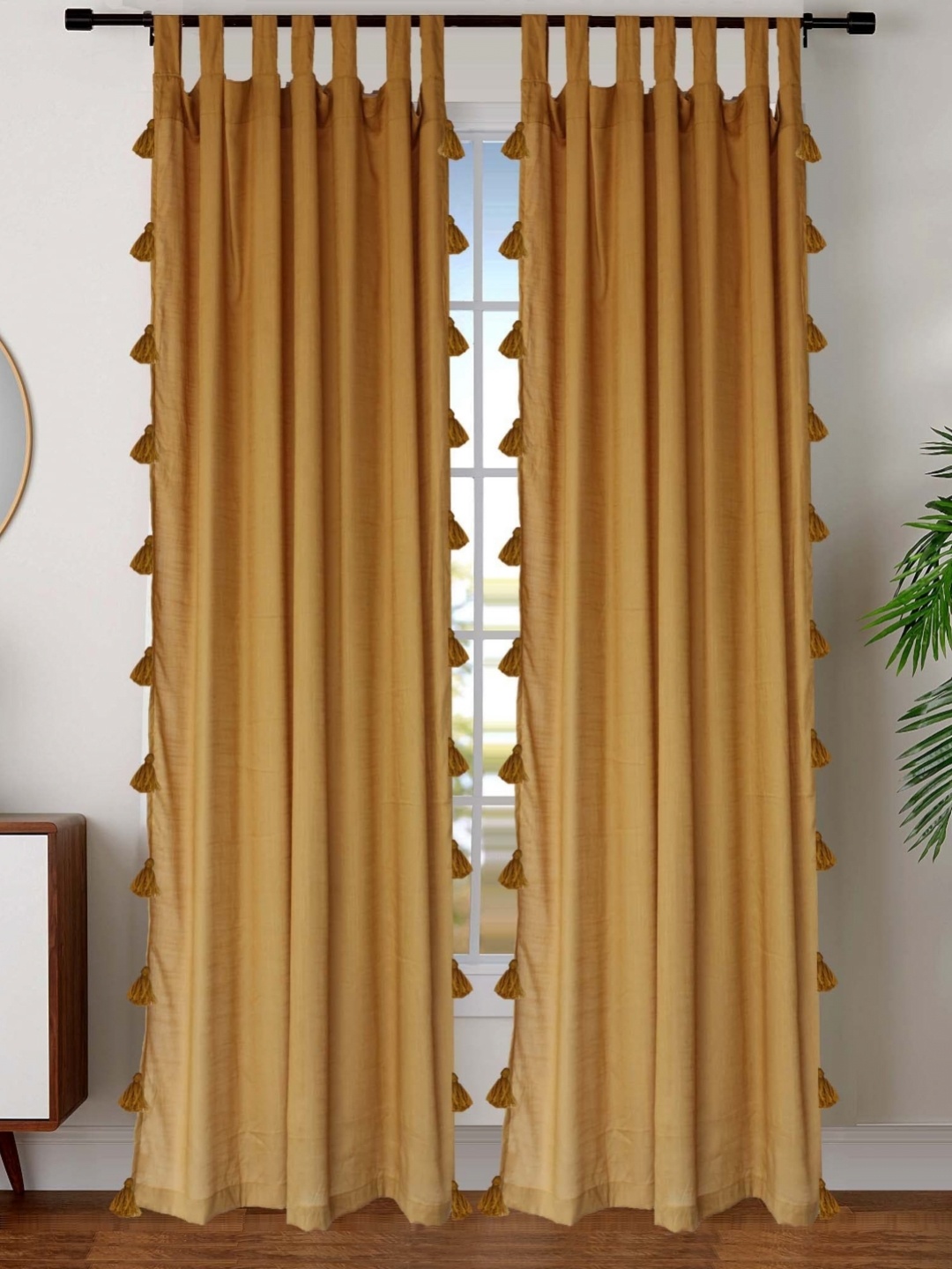 

Dekor World Multicoloured Set of 2 Sheer Door Curtain, Multi