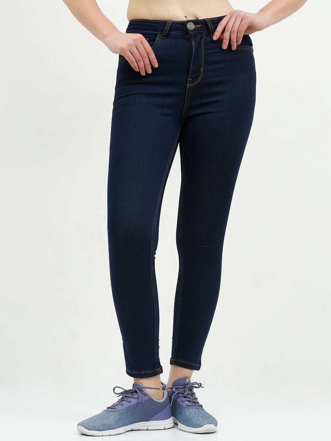 

URBAN POCHE Women Skin Tight Skinny Fit High-Rise Jeans, Blue