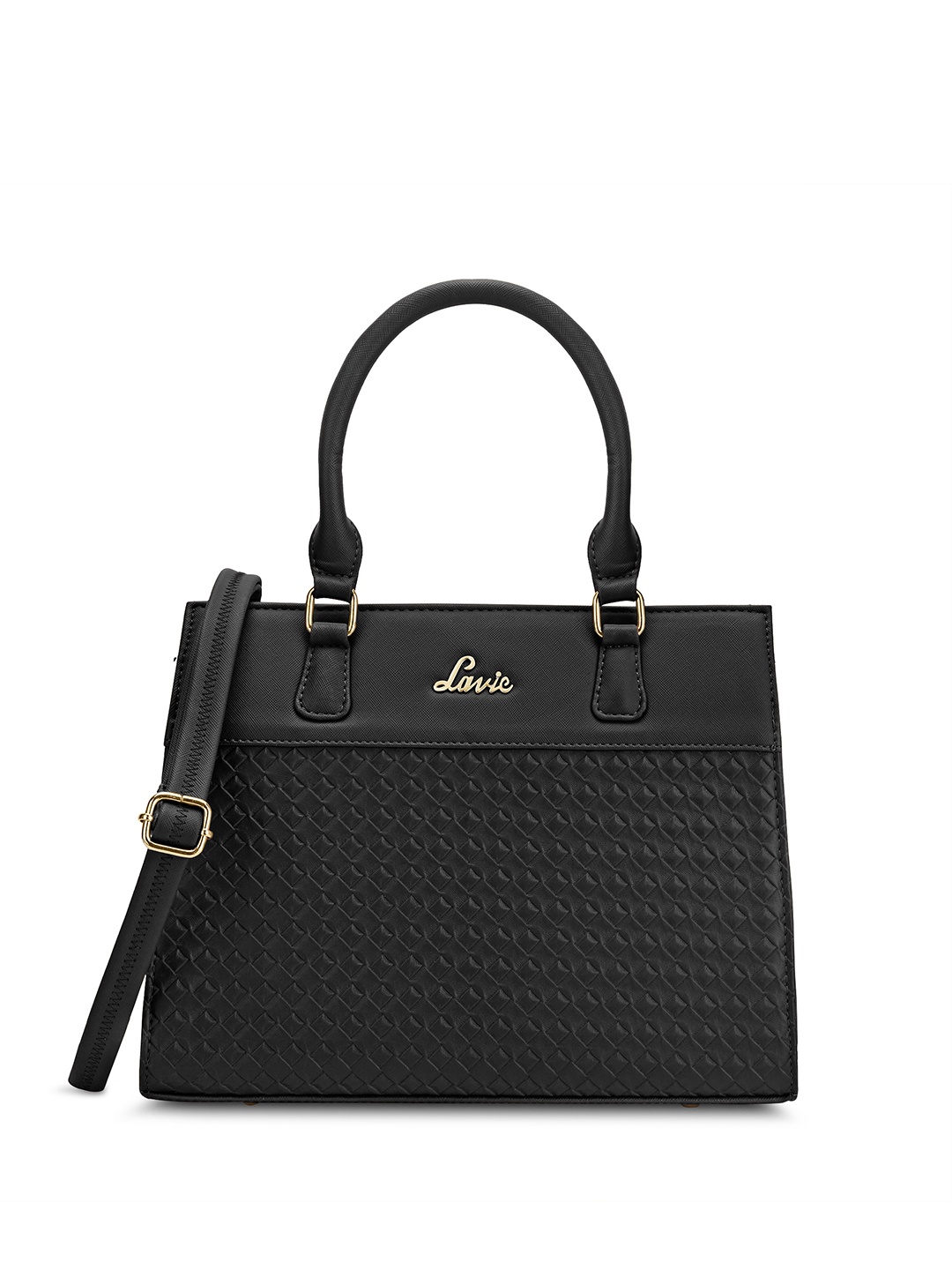 

Lavie Structured Satchel with Quilted, Black