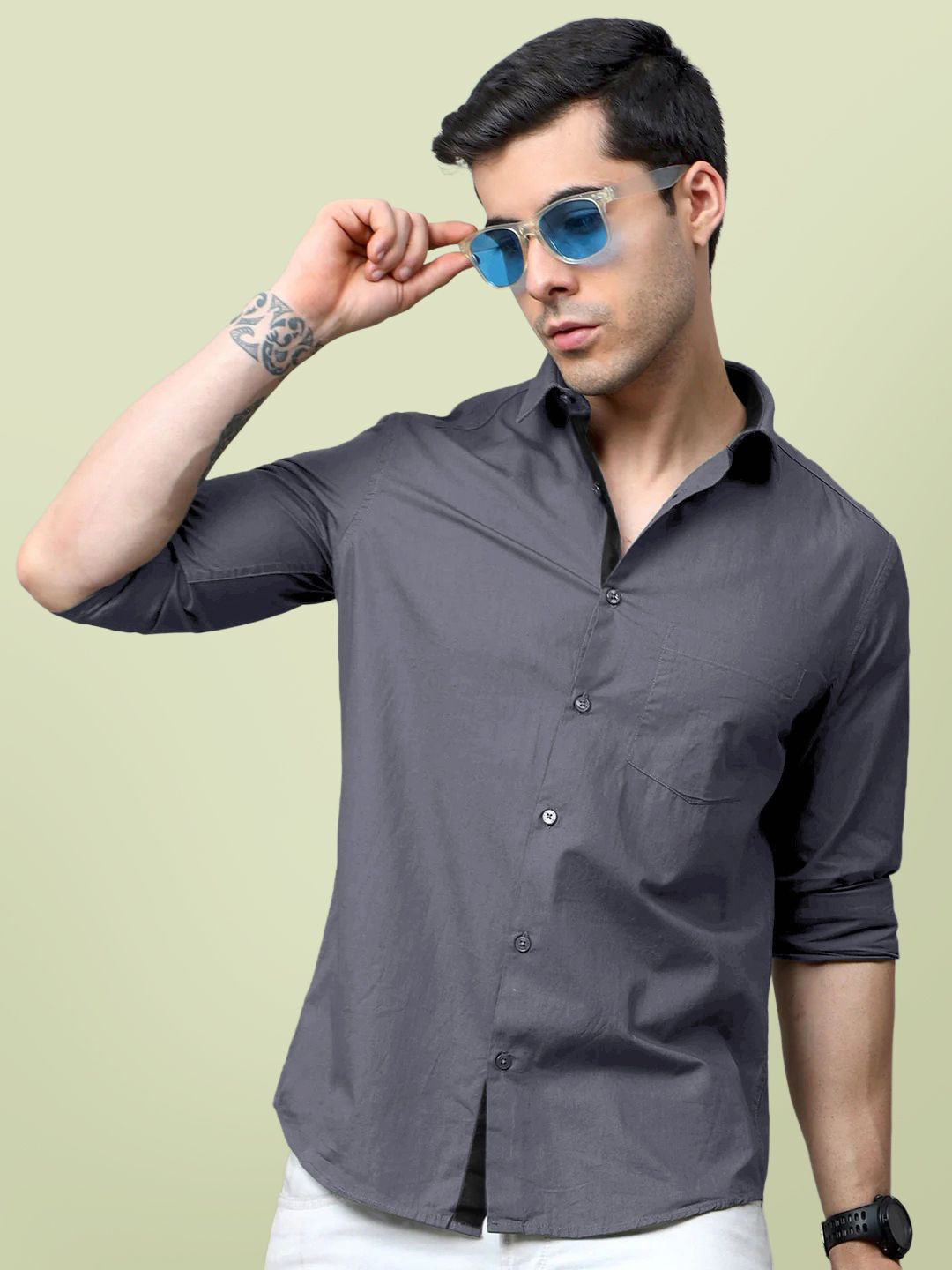 

Moda Rapido Men Standard Opaque Formal Shirt, Grey