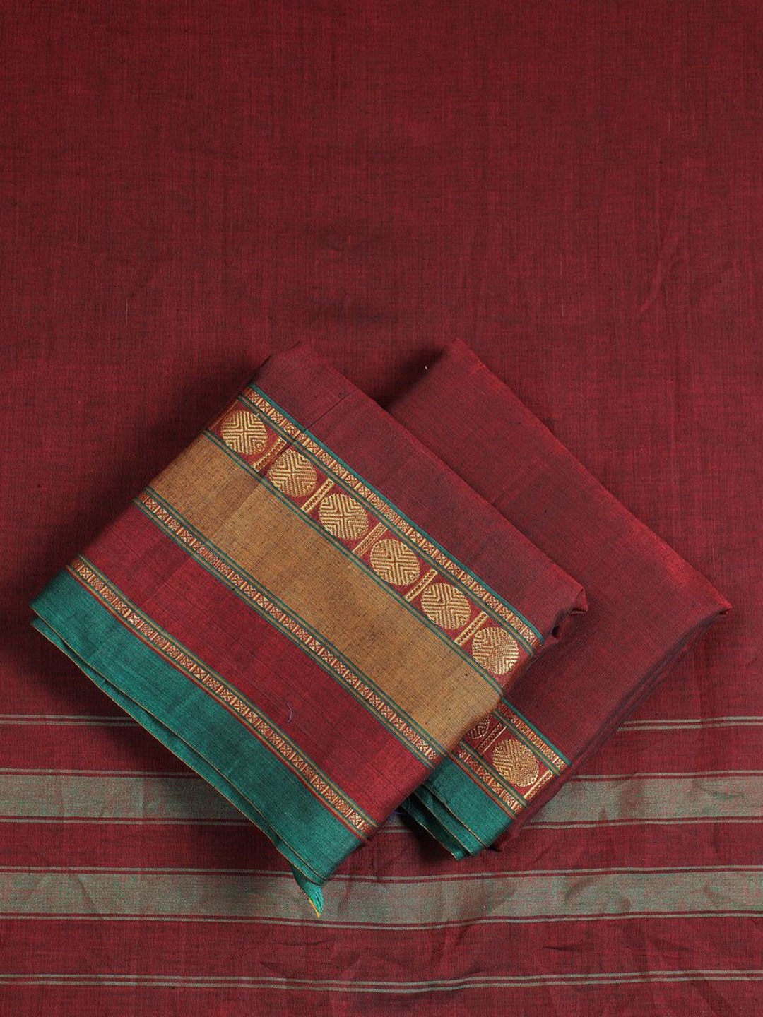 

iTokri Pure Cotton Unstitched Dress Material, Red