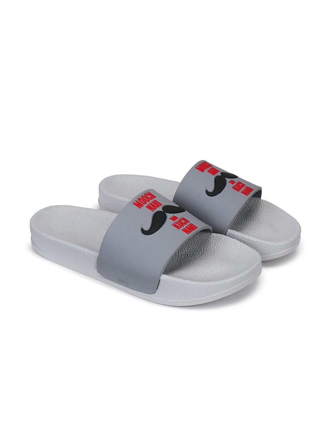 

PENNEN Men Printed Sliders, Grey