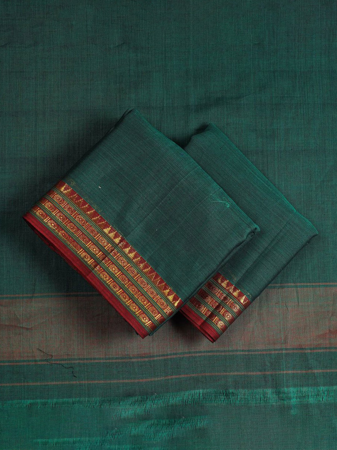 

iTokri Pure Cotton Unstitched Dress Material, Green