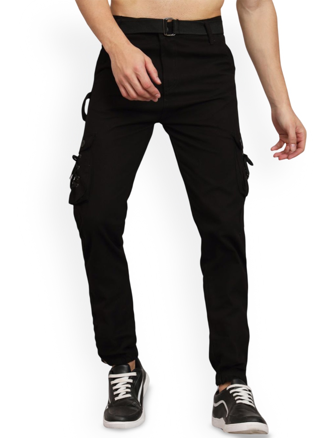 

LINARIA Men Classic Cargos Trousers, Black