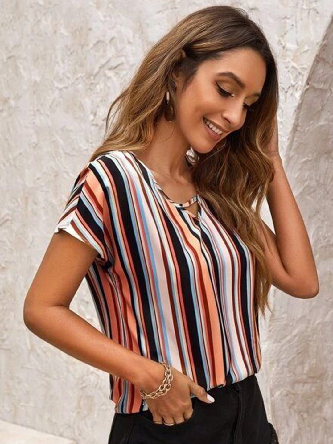 

Stylecast X Slyck Striped Top, Multi
