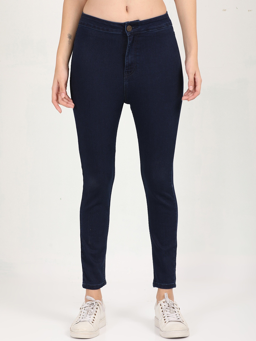 

URBAN POCHE Women Skin Tight Skinny Fit High-Rise Jeans, Blue