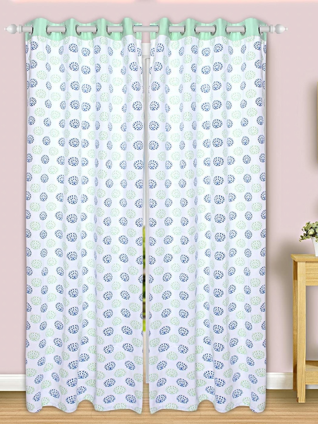 

Dekor World Multicoloured Set of 2 Long Door Curtain, Multi