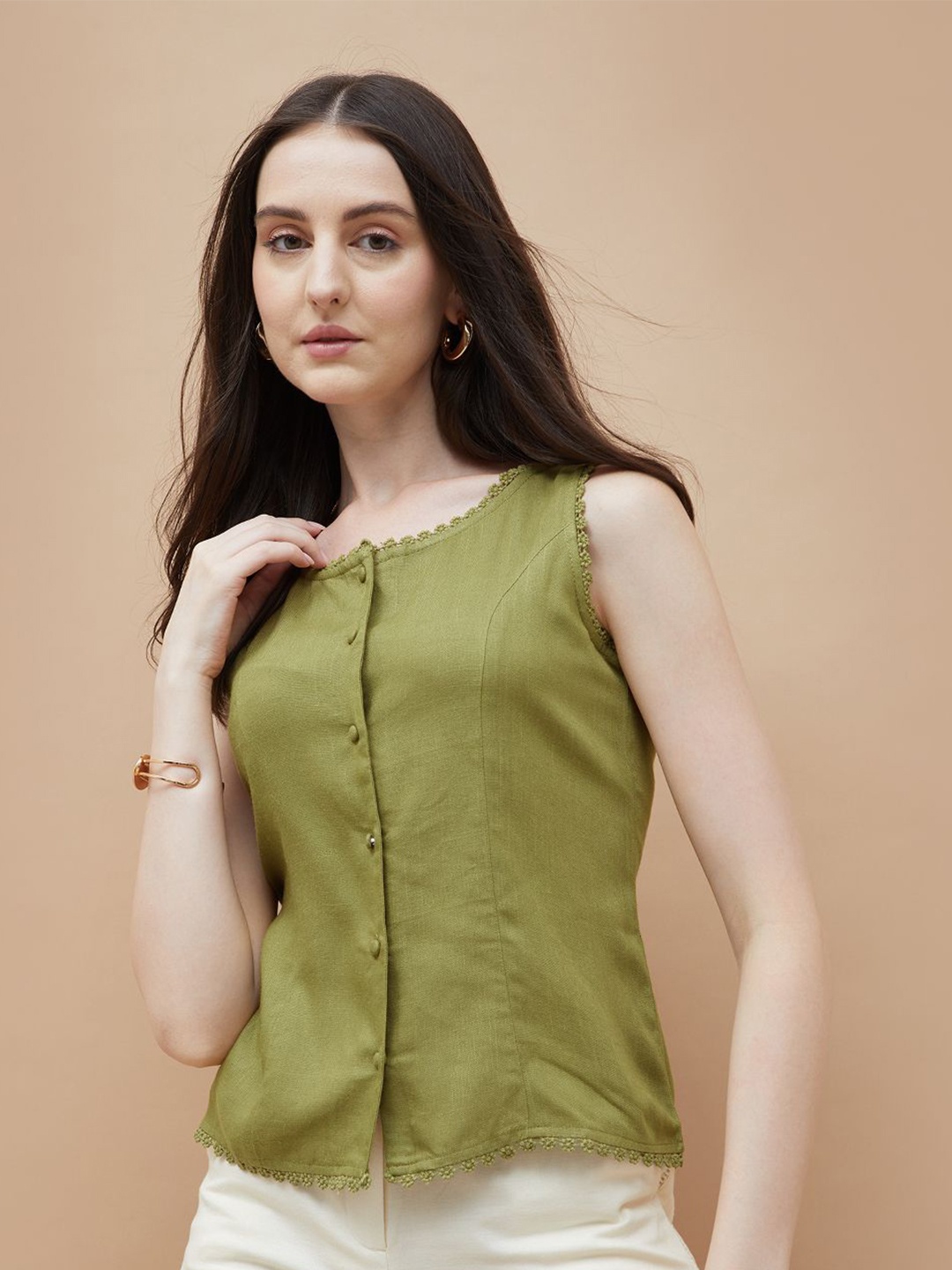 

CODE by Lifestyle Top, Olive