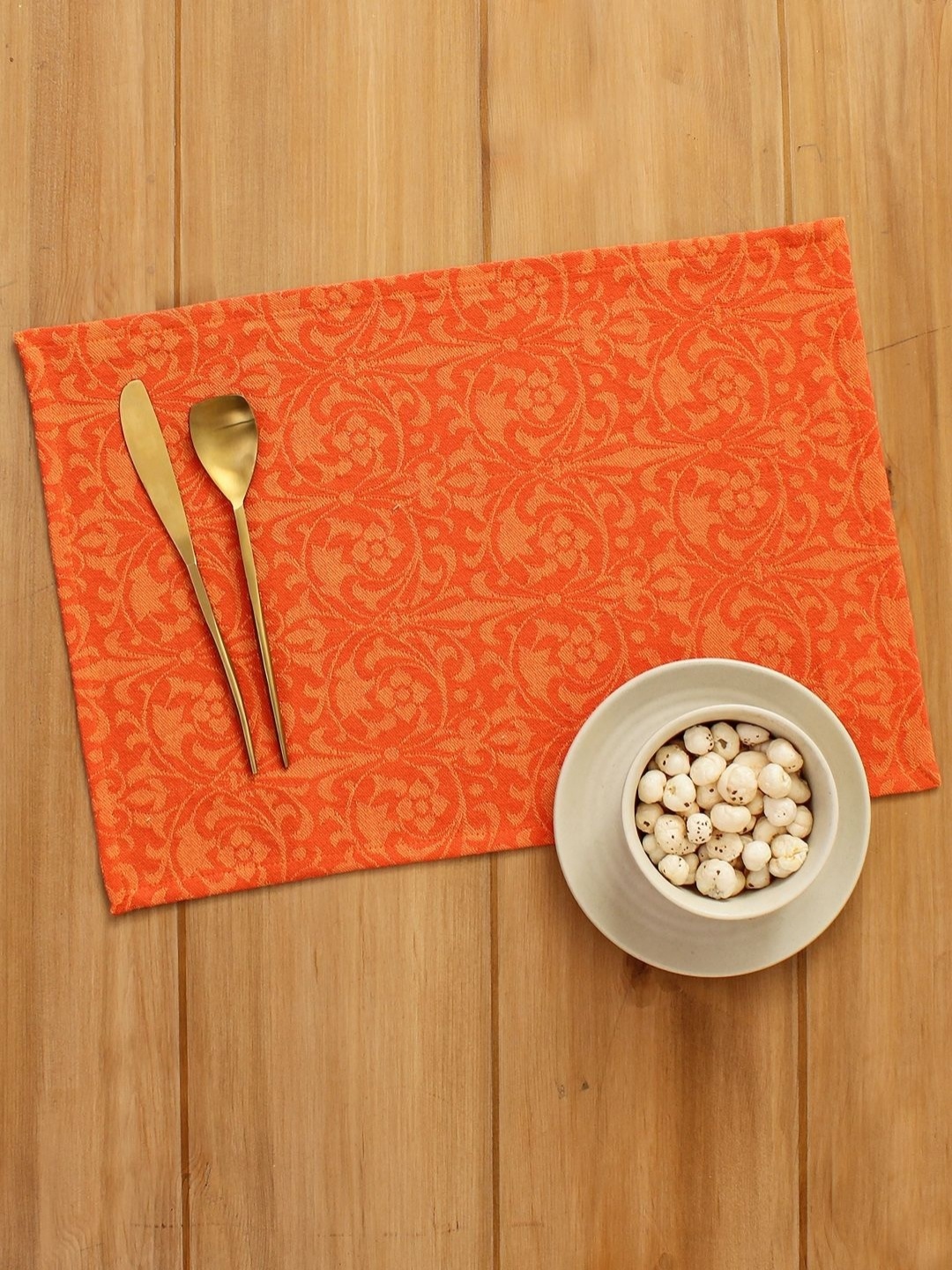 

House This 2-Pcs Rust Printed Table Placemats