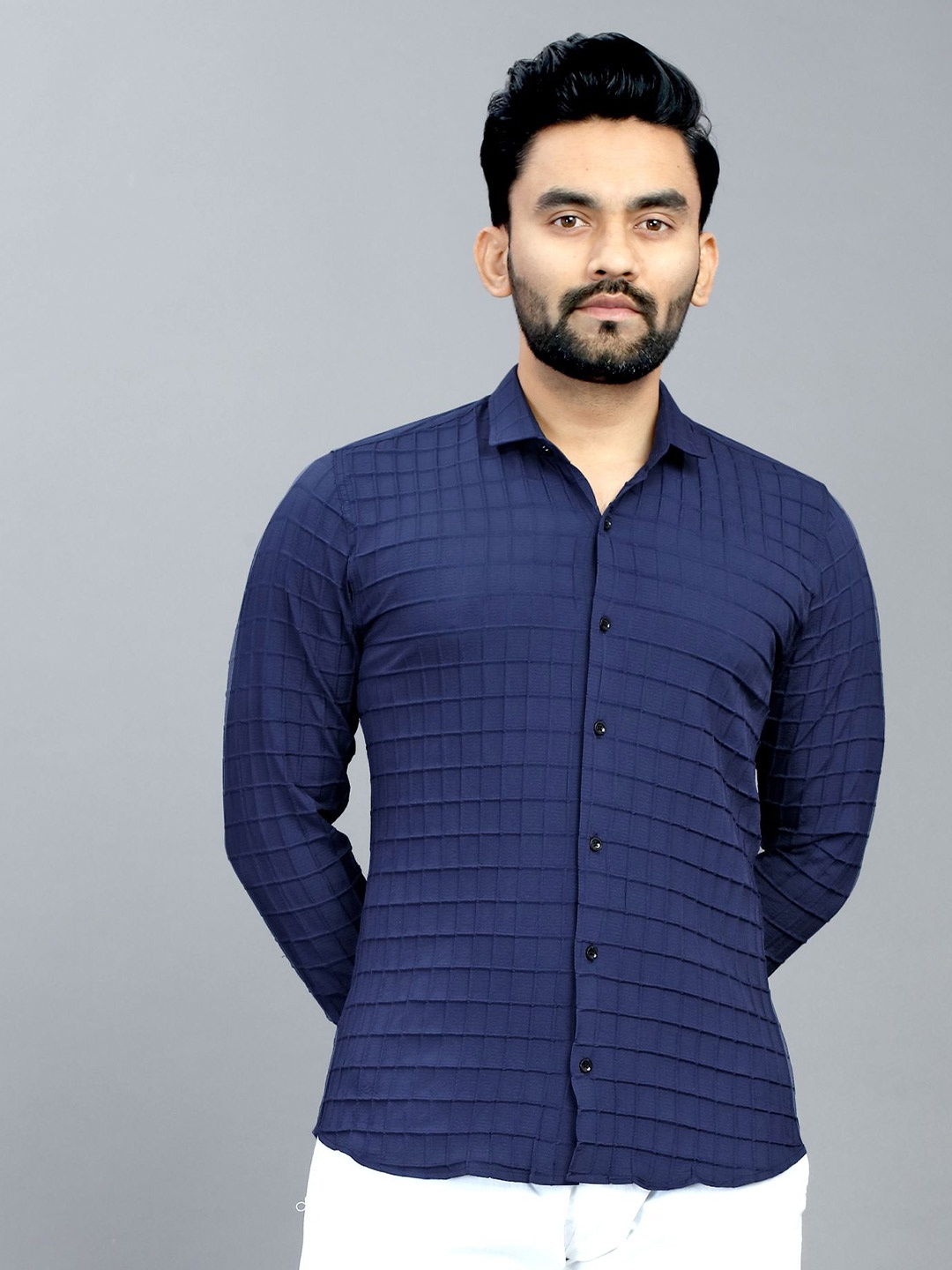 

STI Men Classic Opaque Casual Shirt, Purple