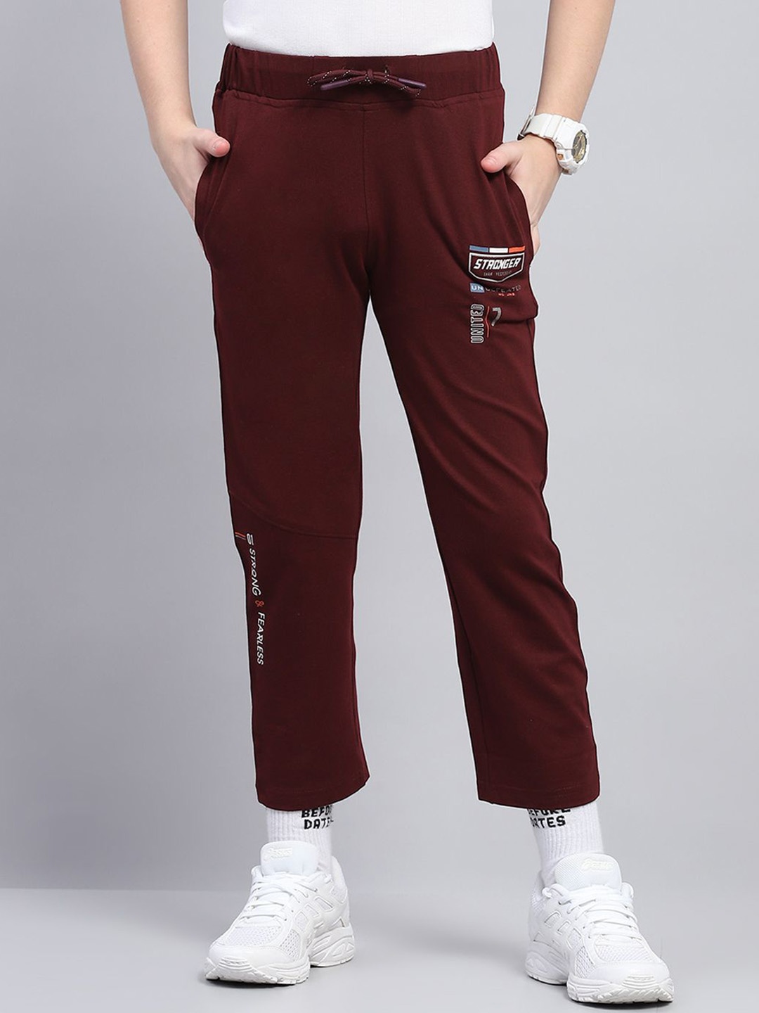 

Monte Carlo Boys Mid-Rise Track Pants, Maroon