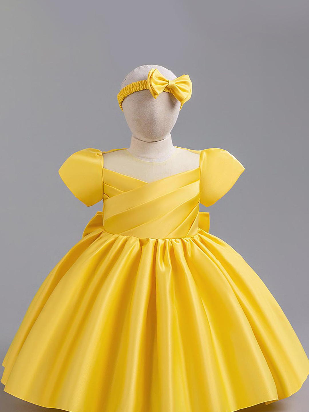 

LULU & SKY Fit & Flare Mini Dress, Yellow