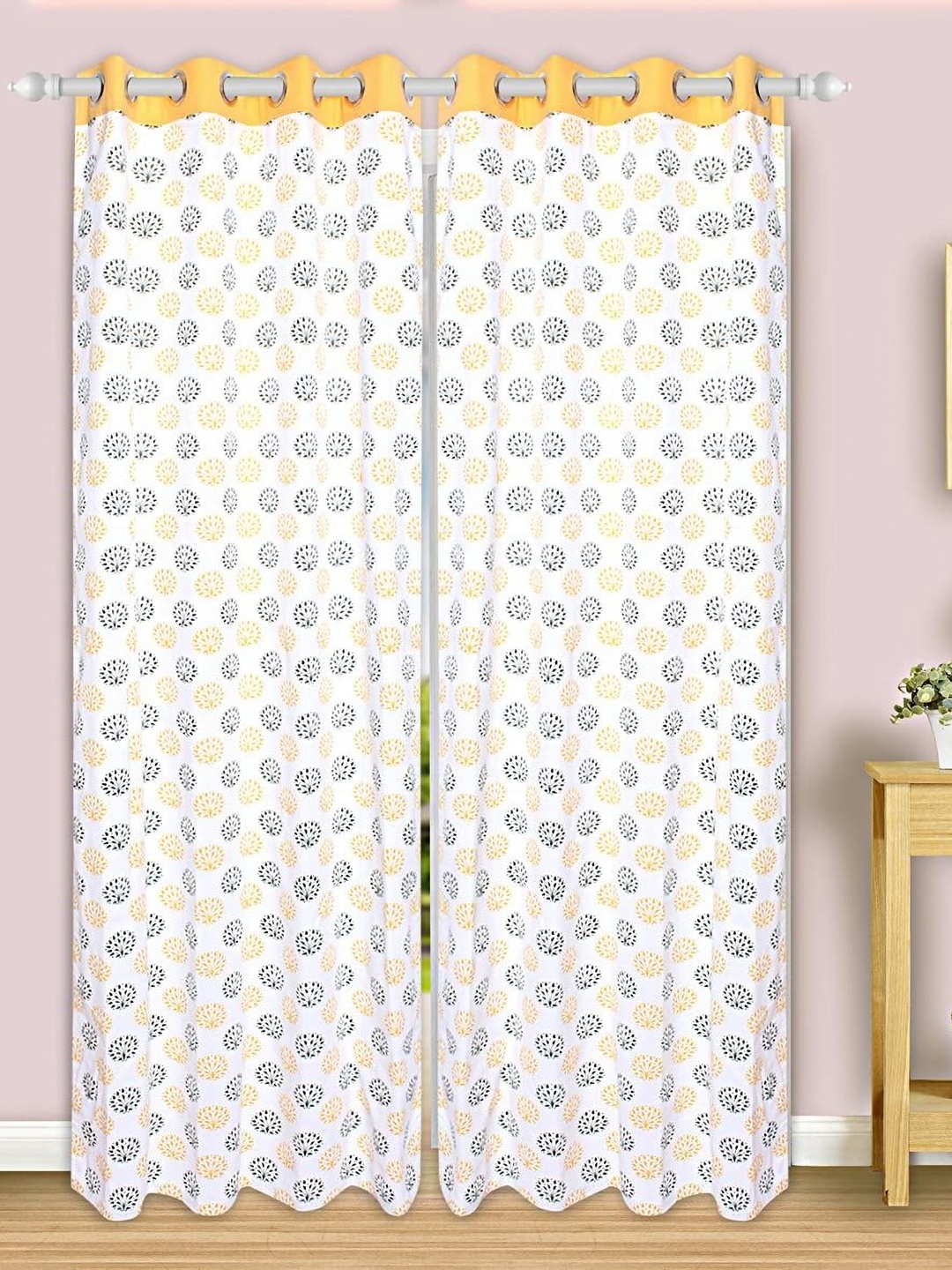 

Dekor World Multicoloured Set of 2 Long Door Curtain, Multi