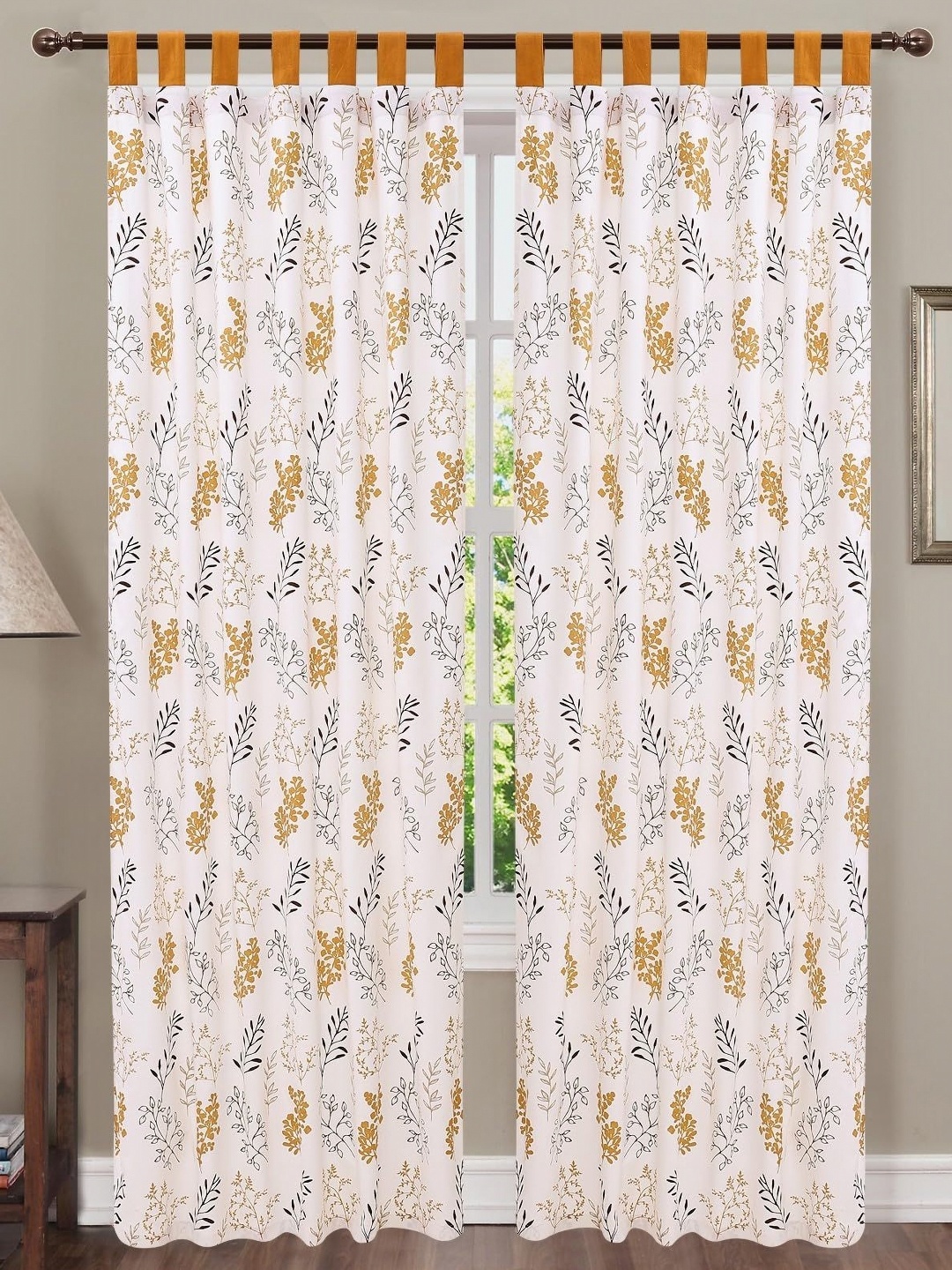 

Dekor World Multicoloured Set of 2 Floral Long Door Curtain, Multi