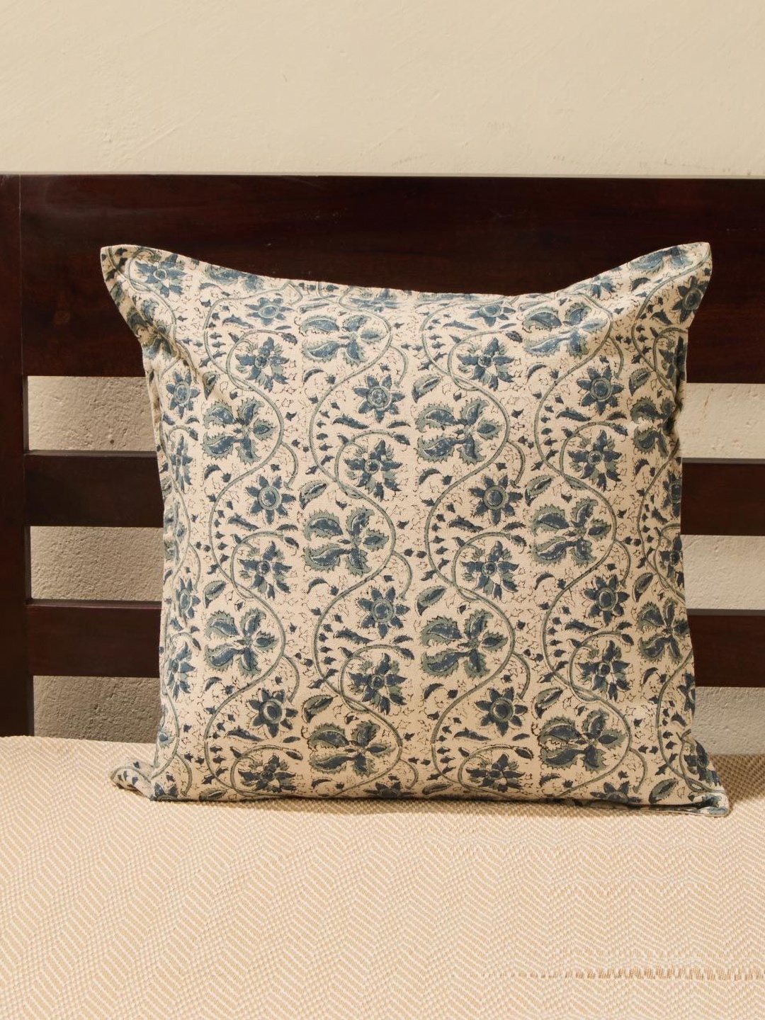 

Fabindia Blue & White Floral Square Cushion Covers