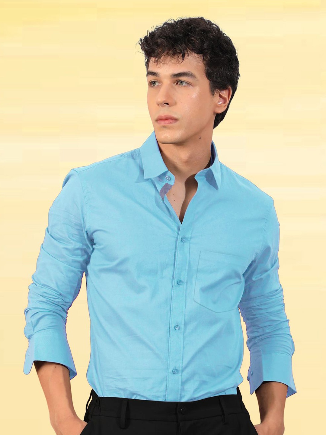 

Moda Rapido Men Standard Opaque Formal Shirt, Turquoise blue