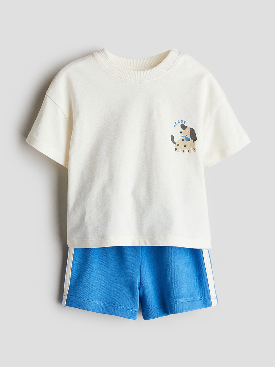 

H&M 2-Piece T-Shirt & Shorts Set, White