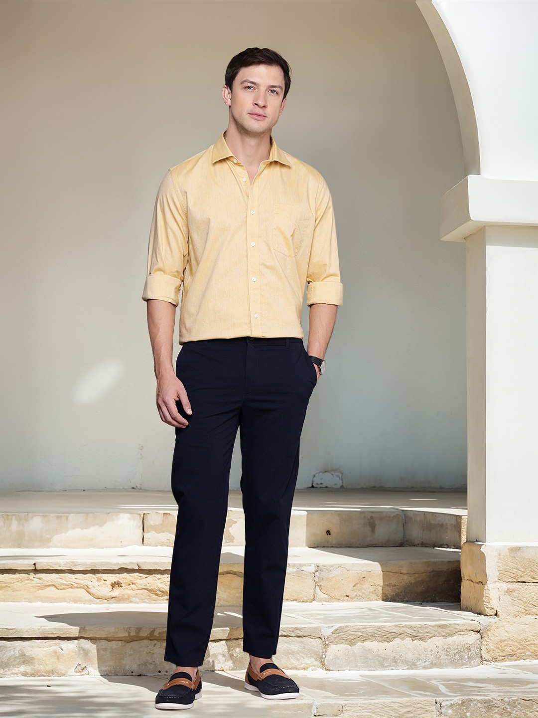 

Nautica Pure Cotton Classic Fit Casual Shirt, Yellow