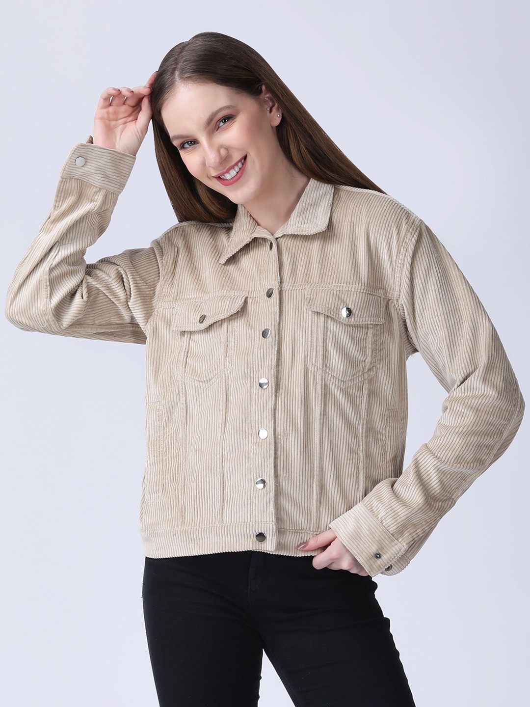 

SZN Women Camouflage Polyester Lightweight Tailored Jacket, Beige