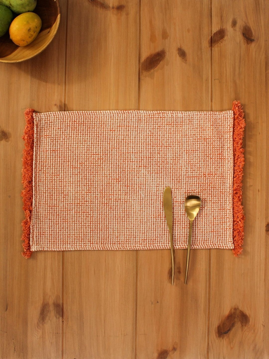 

House This 2-Pcs Rust Printed Table Placemats