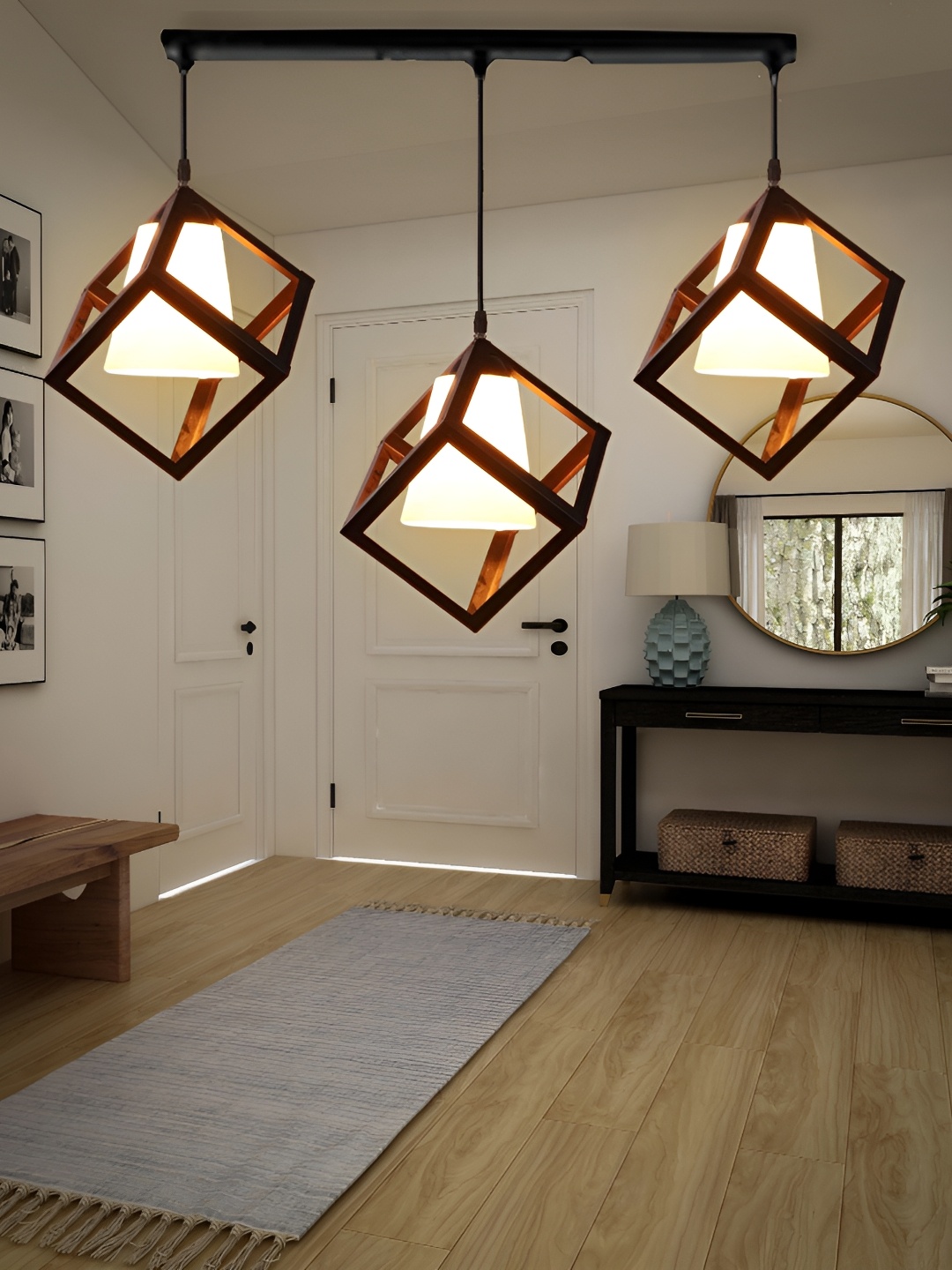 

GAUVIK Black Glass Ceiling Lamp